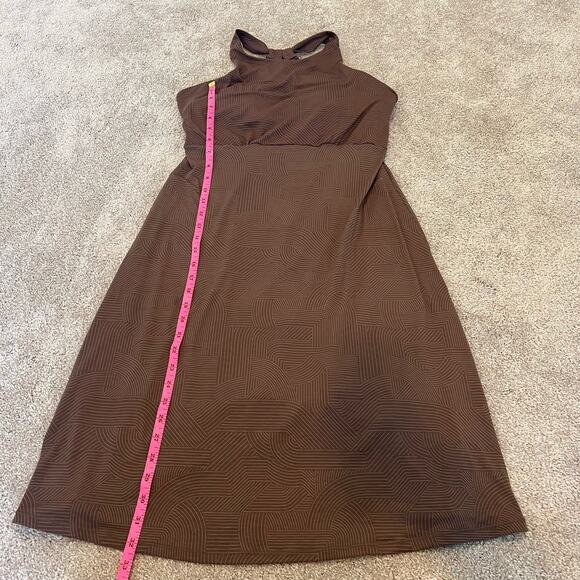 Prana Women's Brown Haltar Athletic Dress with Built In Bra Size Medium - Picture 8 of 10